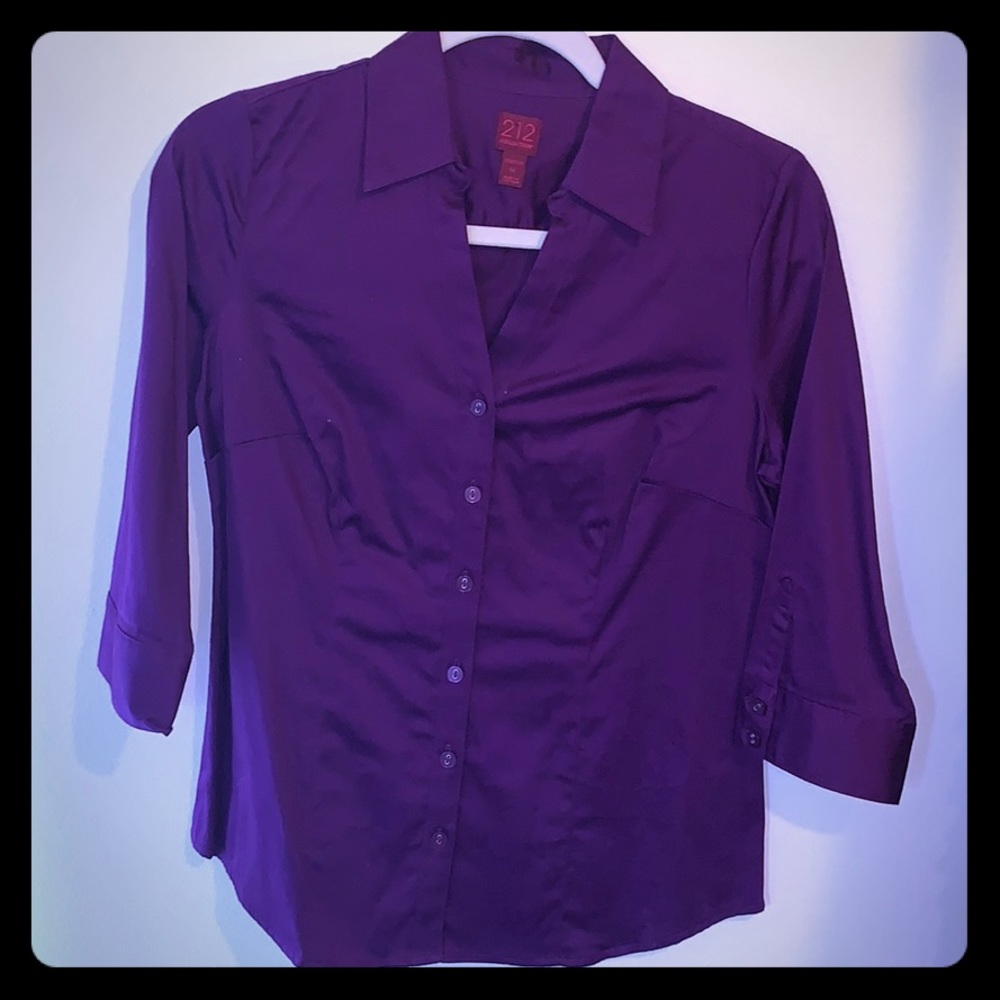 Purple button down